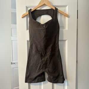 Buffbunny Dream Heathered Bodysuit in Cold Brew